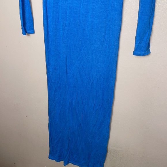 Enza Costa Silk Ribbed Scoop Back Midi Dress - Picture 5 of 10